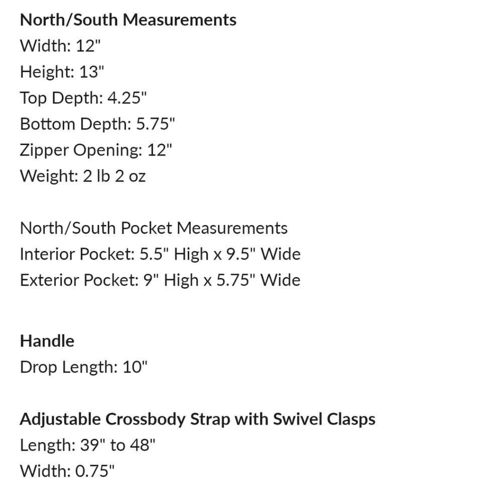 Portland Leather Goods Lola N/S Zippered Crossbody Tote Stardust - Picture 12 of 15